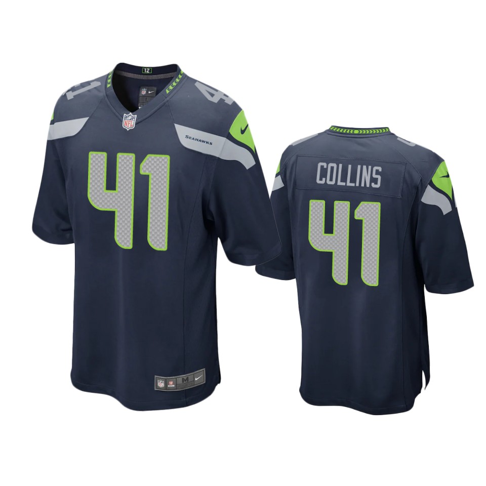 Youth Seattle Seahawks #41 Alex Collins Nike Navy Team Color Limited Jersey