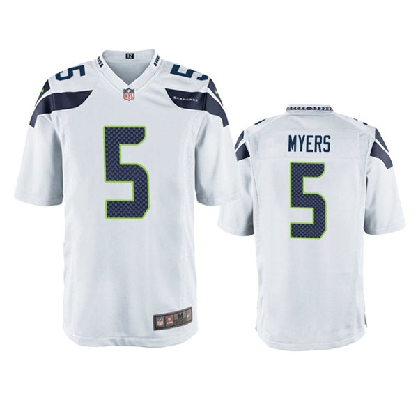 Youth Seattle Seahawks #5 Jason Myers Nike White Vapor Limited Jersey