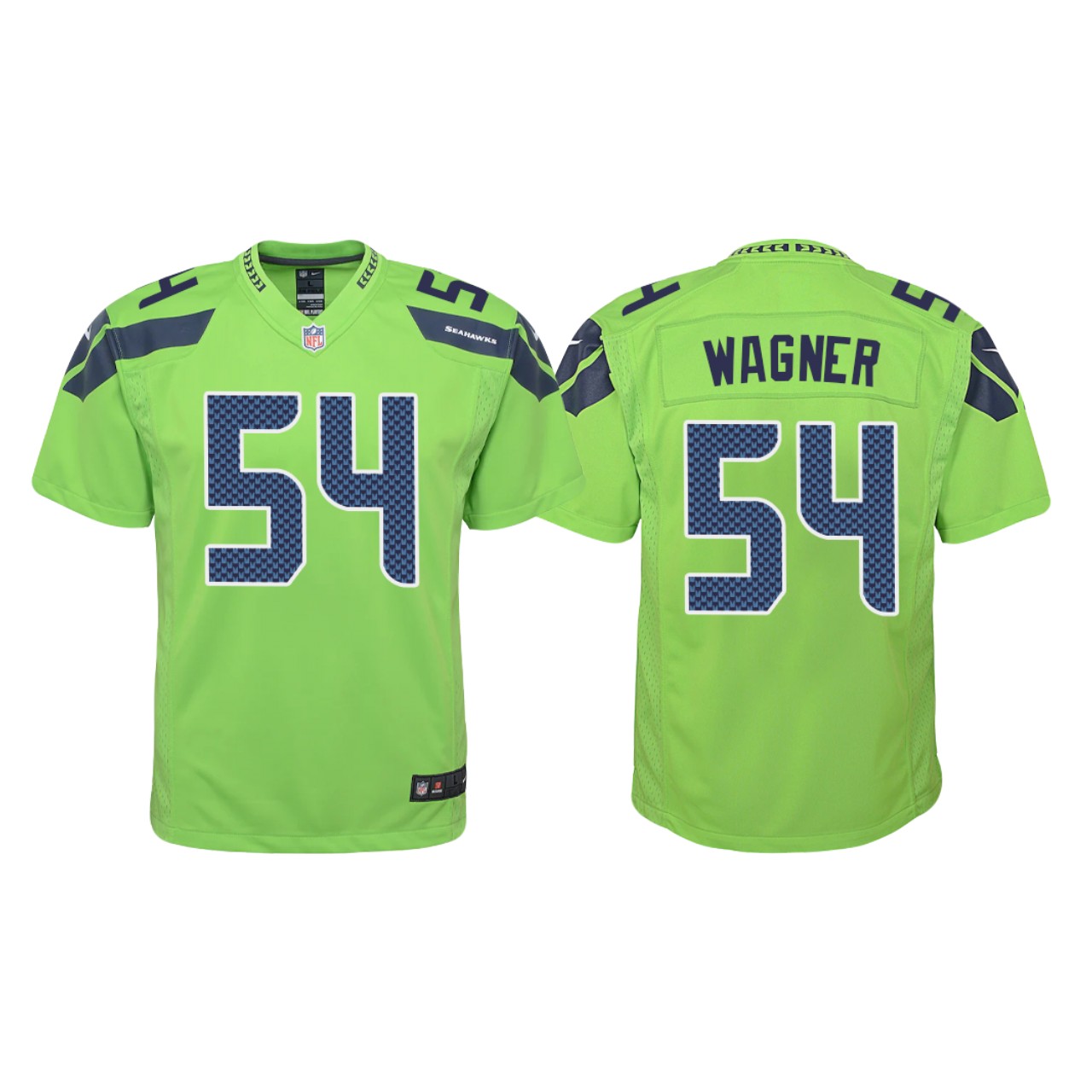 Youth Seattle Seahawks #54 Bobby Wagner Nike Neon Green Color Rush Limited Jersey