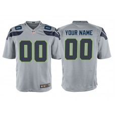 Youth Seattle Seahawks Gray Game Customized Jersey