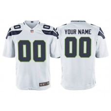 Youth Seattle Seahawks White Game Customized Jersey