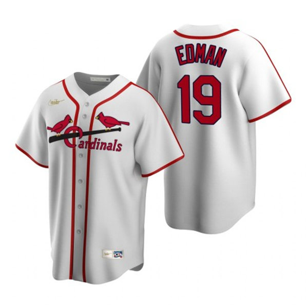 Youth St. Louis Cardinals #19 Tommy Edman Nike White Cooperstown Collection Jersey