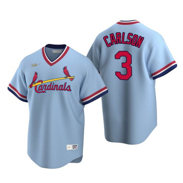 Youth St. Louis Cardinals #3 Dylan Carlson Nike White Pullover Cooperstown Collection Jersey