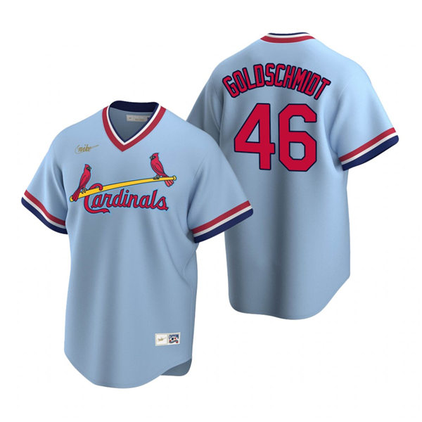 Youth St. Louis Cardinals #46 Paul Goldschmidt Nike Light Blue Pullover Cooperstown Collection Jersey