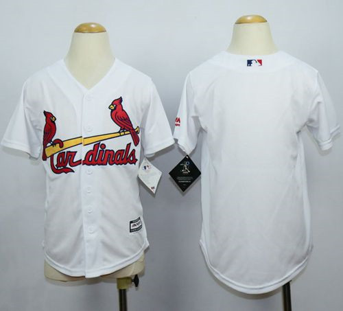 Youth St. Louis Cardinals Blank White Cool Base Stitched Youth Baseball Jersey