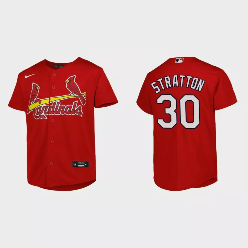 Youth St. Louis Cardinals Chris Stratton Red Replica Jersey