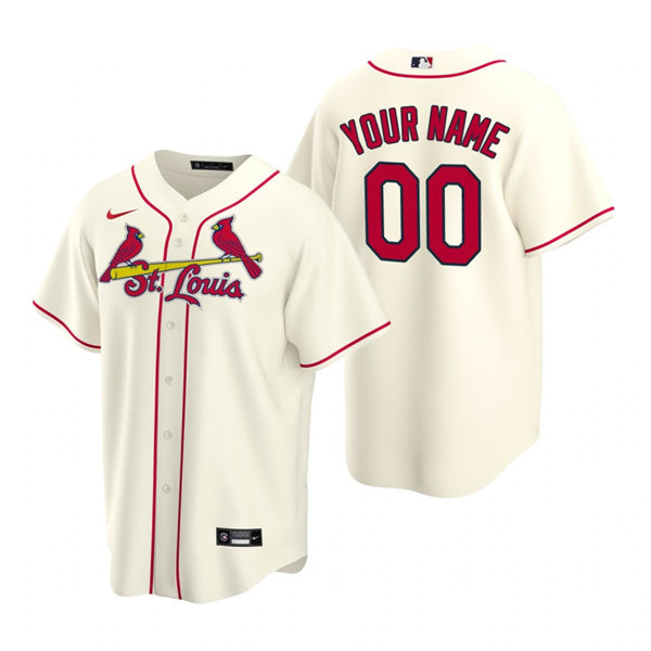 Youth St. Louis Cardinals Customized Nike Cream Cool Base Jersey