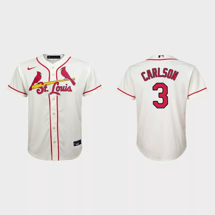 Youth St. Louis Cardinals Dylan Carlson Cream Replica Jersey