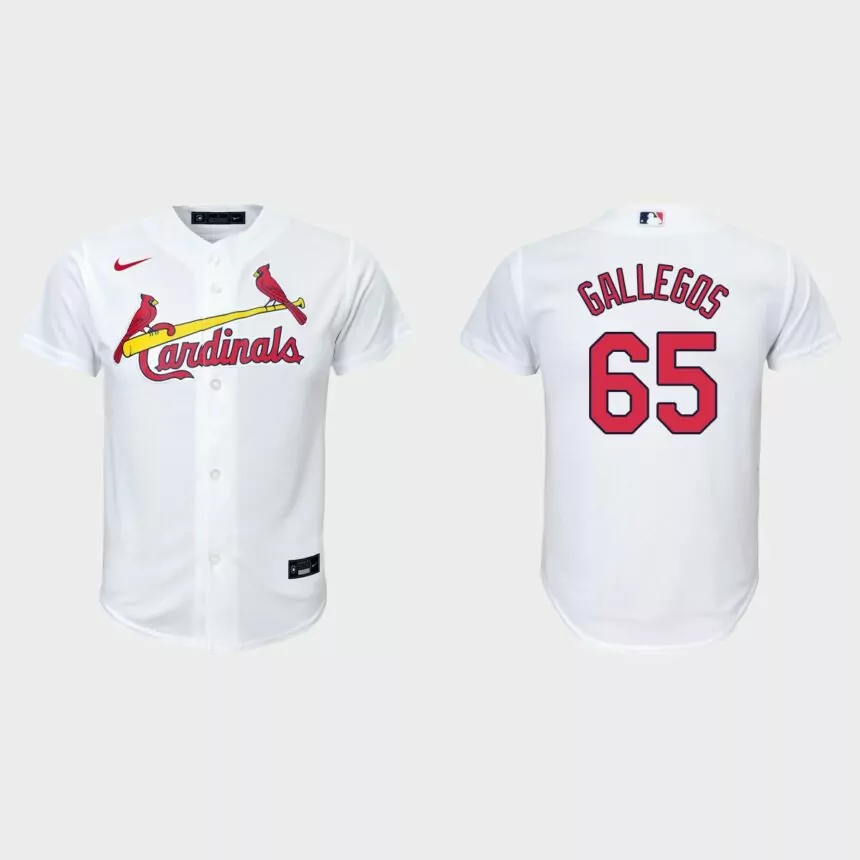 Youth St. Louis Cardinals Giovanny Gallegos White Replica Home Jersey