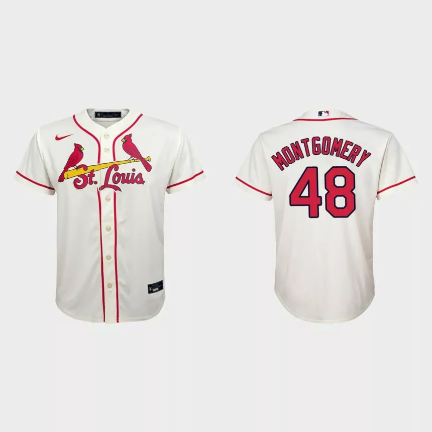 Youth St. Louis Cardinals Jordan Montgomery Cream Replica Jersey