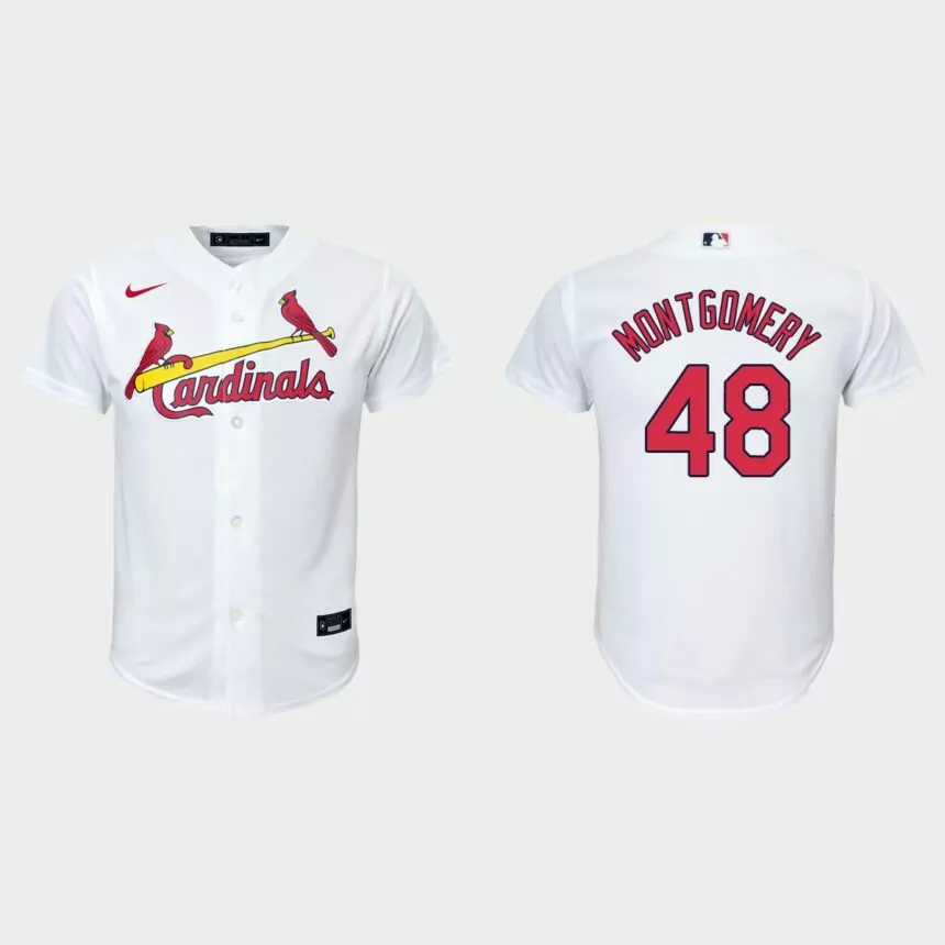 Youth St. Louis Cardinals Jordan Montgomery White Replica Home Jersey
