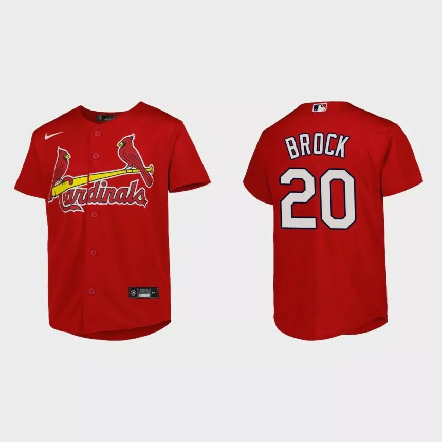 Youth St. Louis Cardinals Lou Brock Red Replica Jersey