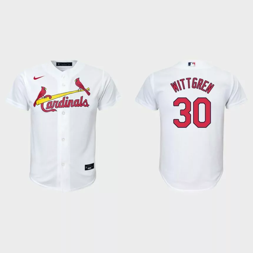 Youth St. Louis Cardinals Nick Wittgren White Replica Home Jersey