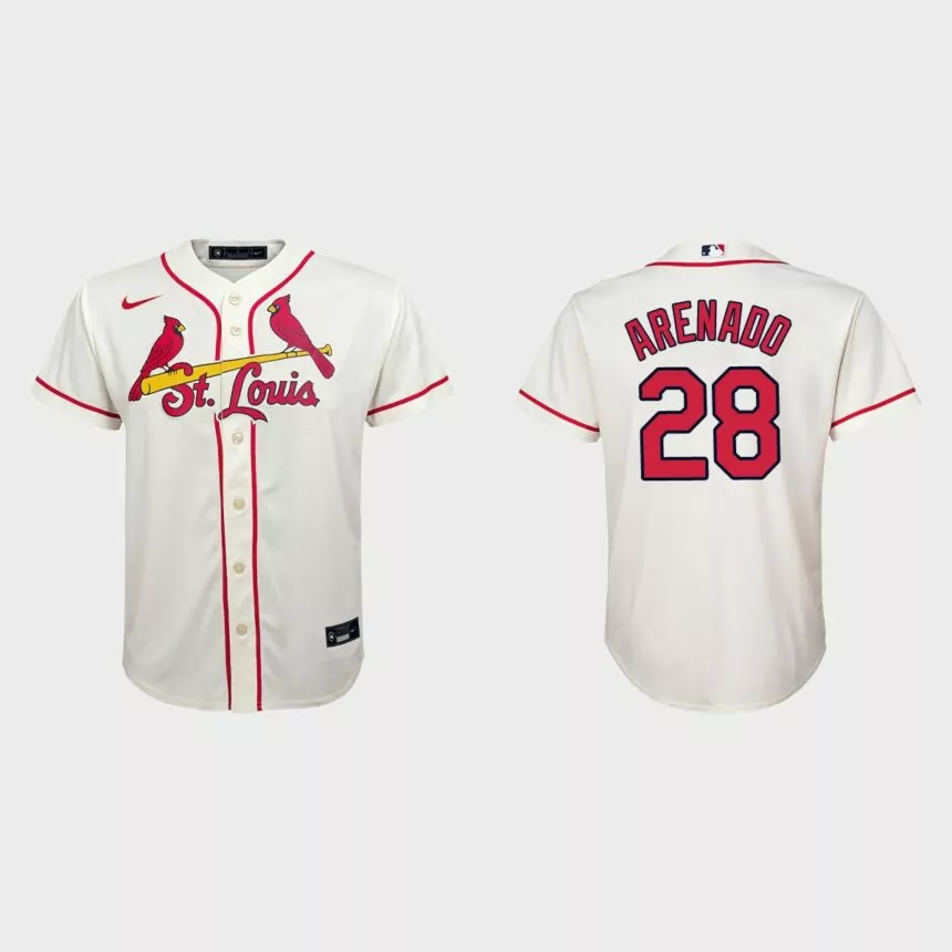 Youth St. Louis Cardinals Nolan Arenado Cream Replica Jersey
