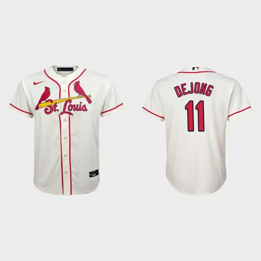 Youth St. Louis Cardinals Paul DeJong Cream Replica Jersey