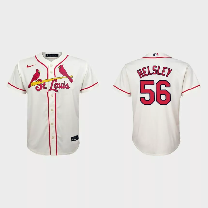 Youth St. Louis Cardinals Ryan Helsley Cream Replica Jersey