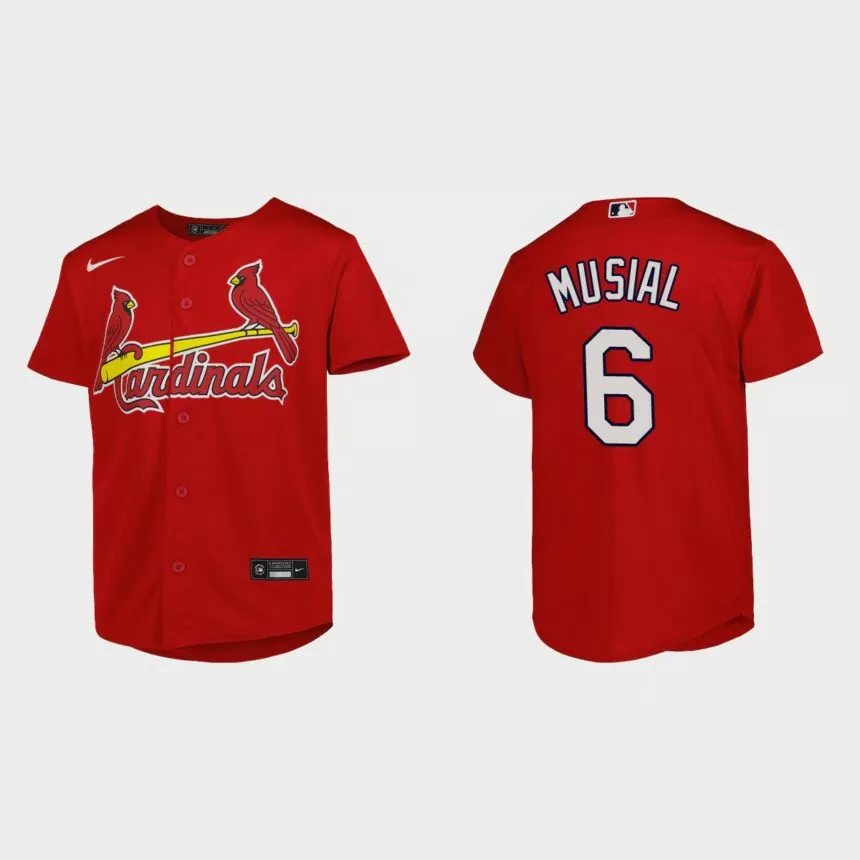 Youth St. Louis Cardinals Stan Musial Red Replica Jersey