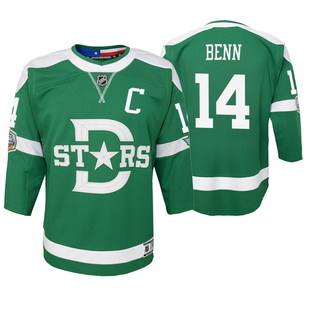 Youth Stars #14 Jamie Benn 2020 Winter Classic Jersey - Green