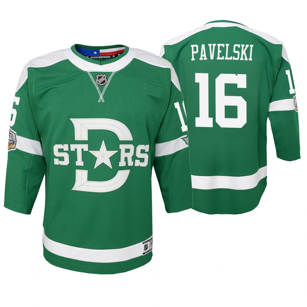 Youth Stars #16 Joe Pavelski 2020 Winter Classic Jersey - Green