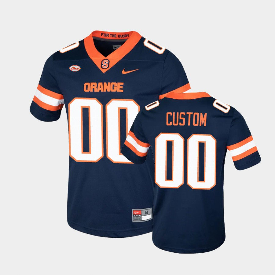 Youth Syracuse Orange Custom ERNIE DAVIS Ifeatu Melifonwu Marvin Harrison Floyd Little Nike Navy Football Jersey 