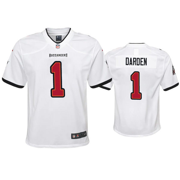 Youth Tampa Bay Buccaneers #1 Jaelon Darden Nike White Limited Jersey