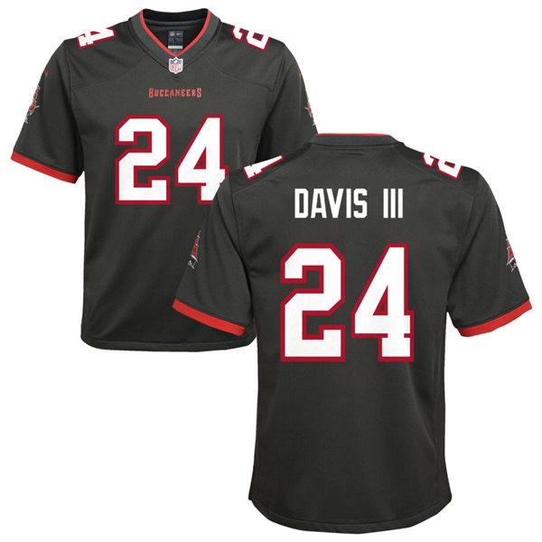 Youth Tampa Bay Buccaneers #24 Carlton Davis III Nike Pewter Alternate Limited Jersey