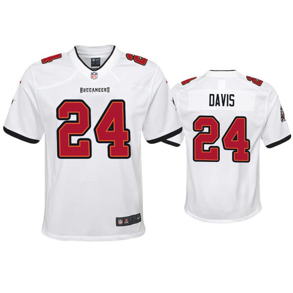 Youth Tampa Bay Buccaneers #24 Carlton Davis Nike White Limited Jersey