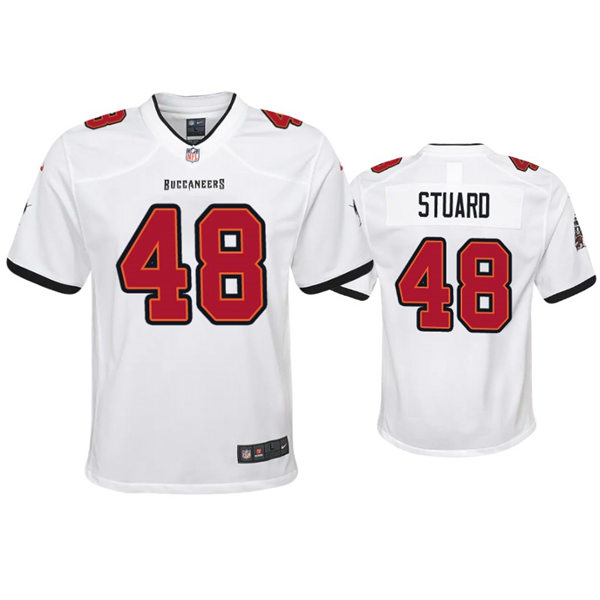 Youth Tampa Bay Buccaneers #48 Grant Stuard Nike White Limited Jersey