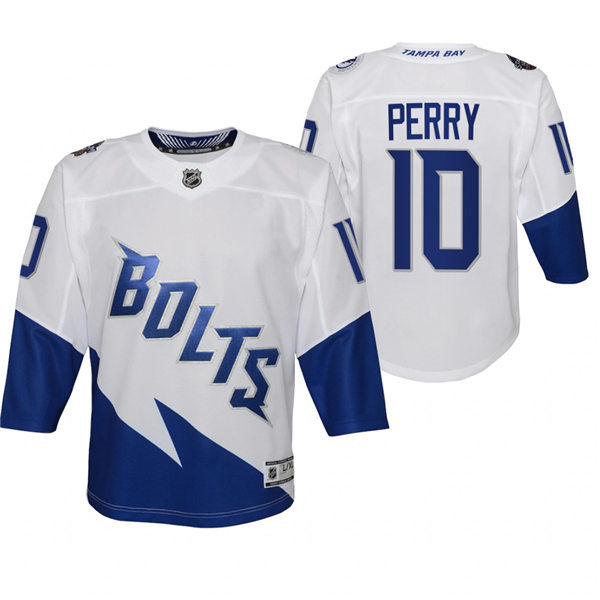 Youth Tampa Bay Lightning #10 Corey Perry Adidas White 2022 Stadium Series Jersey Stitched
