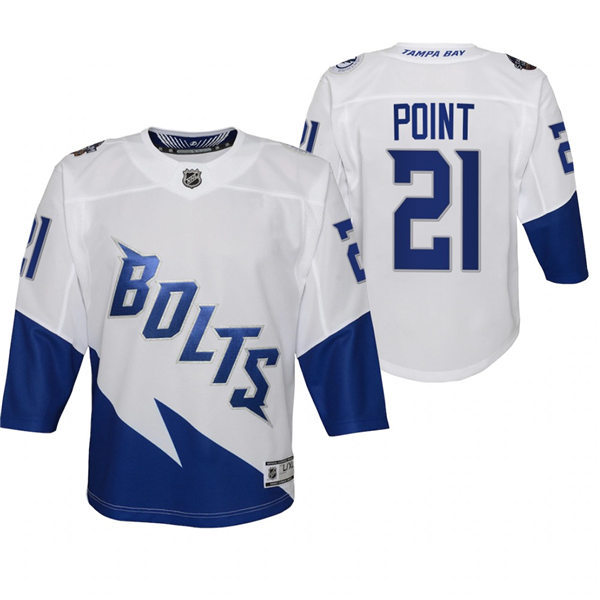Youth Tampa Bay Lightning #21 Brayden Point Adidas White 2022 Stadium Series Jersey Stitched