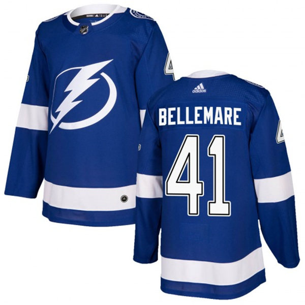 Youth Tampa Bay Lightning #41 Pierre-Edouard Bellemare adidas Home Blue Jersey Stitched