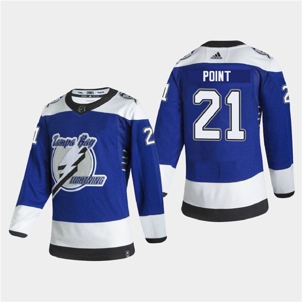 Youth Tampa Bay Lightning Brayden Point #21 2020-21 Reverse Retro Authentic Special Edition Blue Jersey Stitched