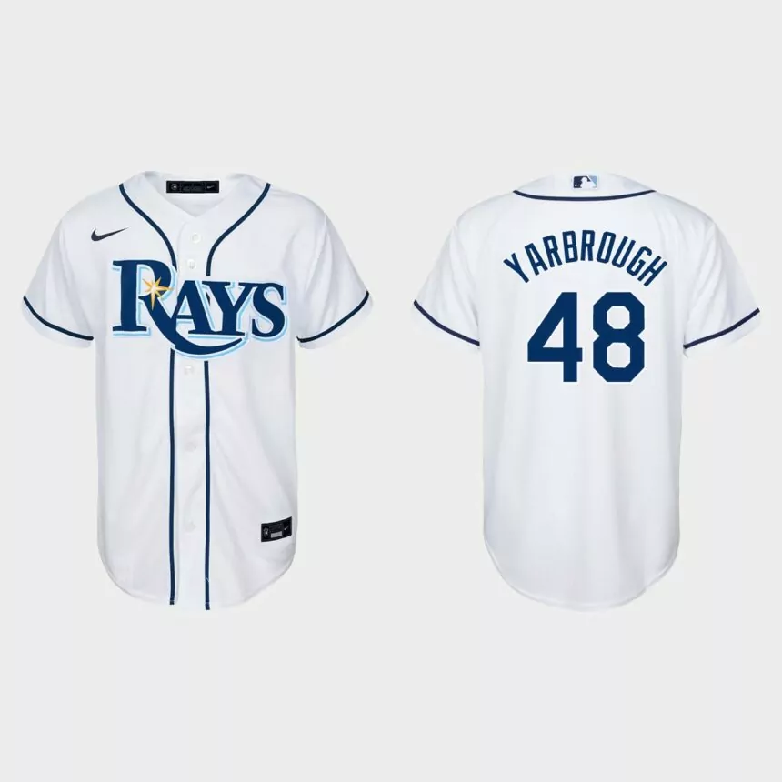 Youth Tampa Bay Rays #35 Brett Phillips White Replica Home Jersey的副本