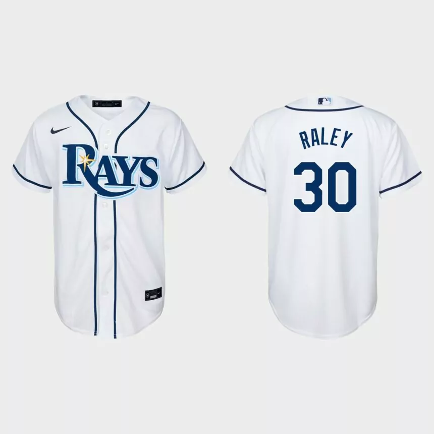 Youth Tampa Bay Rays Brooks Raley White Replica Home Jersey