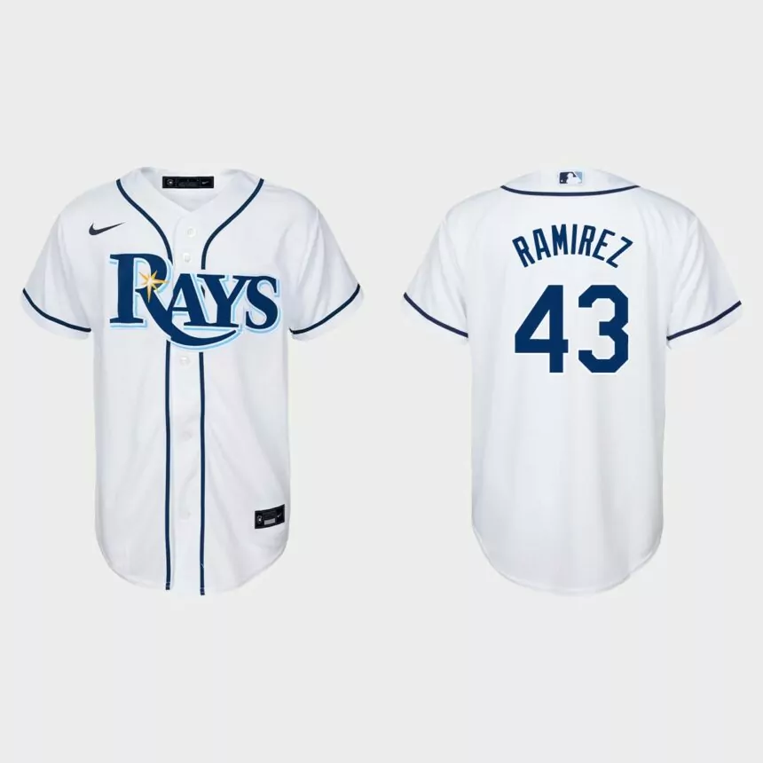 Youth Tampa Bay Rays Harold Ramirez White Replica Home Jersey