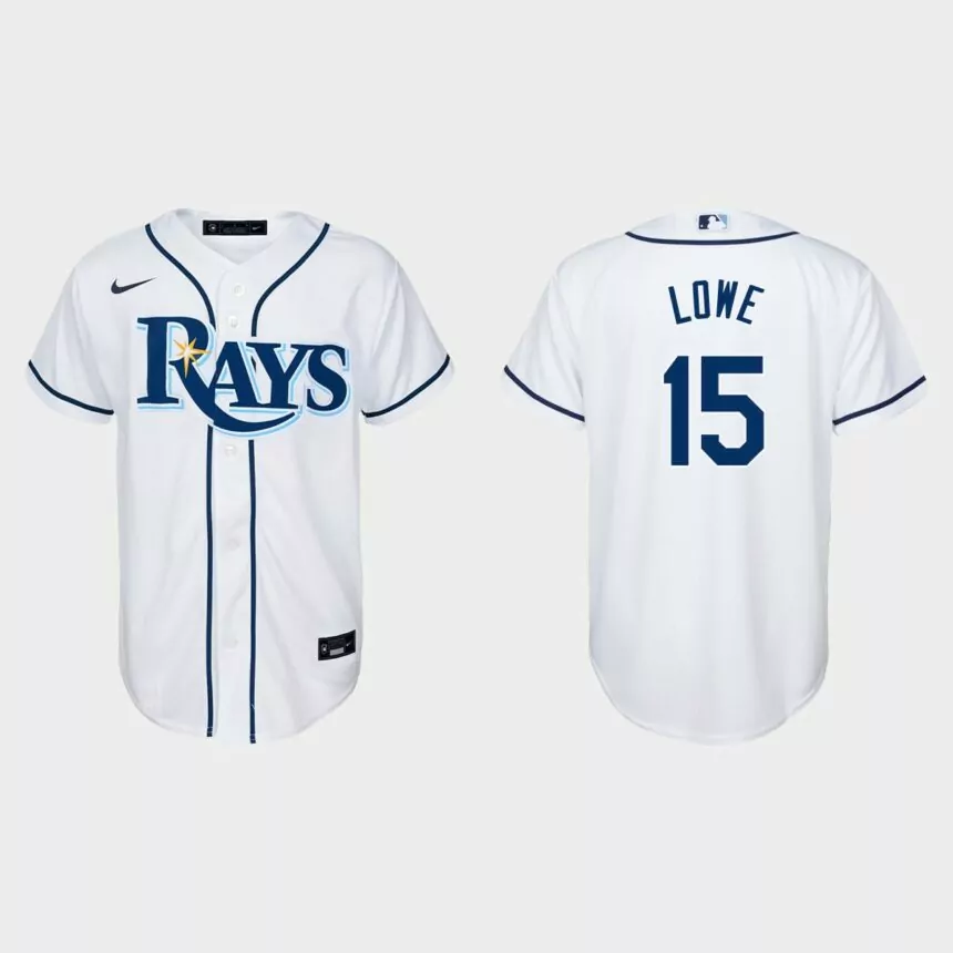 Youth Tampa Bay Rays Josh Lowe White Replica Home Jersey