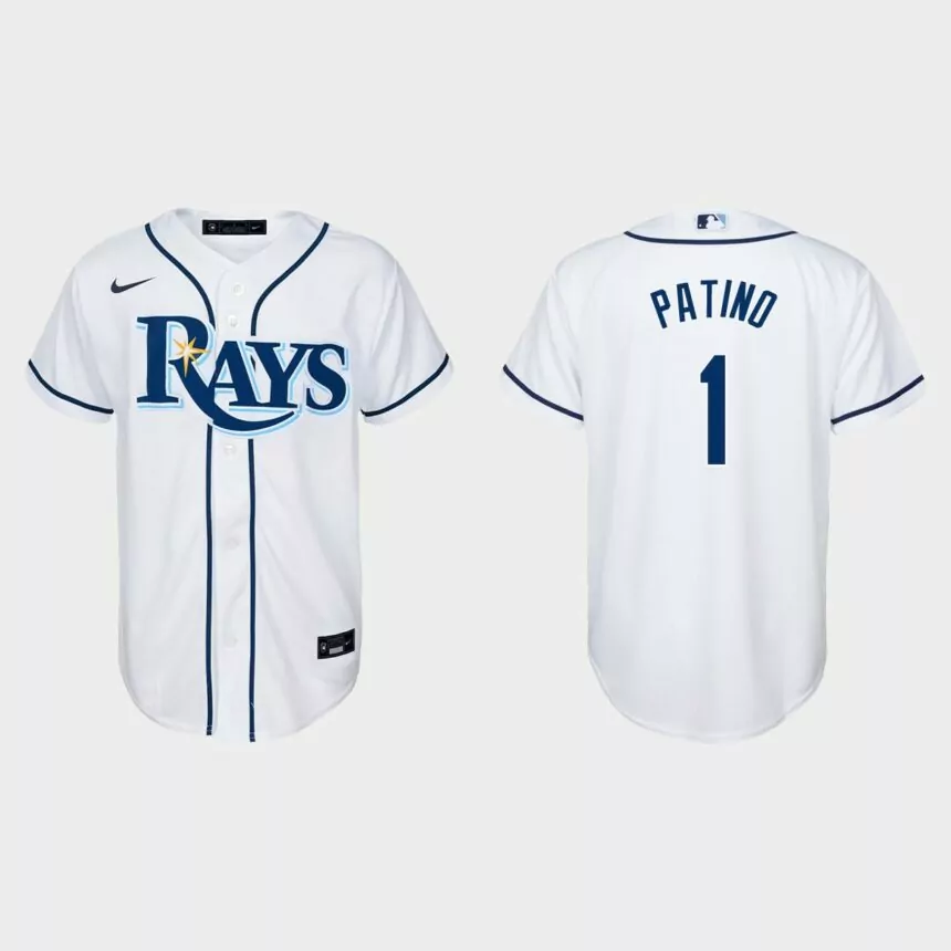 Youth Tampa Bay Rays Luis Patino White Replica Home Jersey