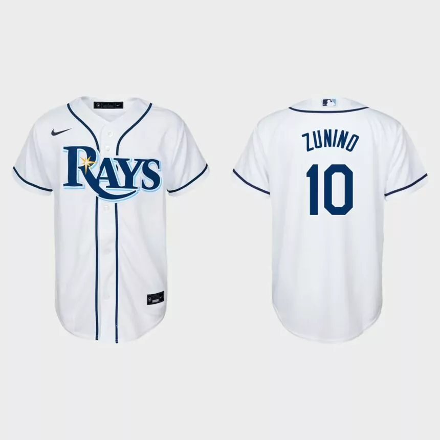 Youth Tampa Bay Rays Mike Zunino White Replica Home Jersey