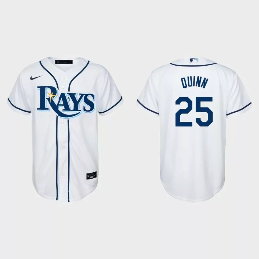 Youth Tampa Bay Rays Roman Quinn White Replica Home Jersey
