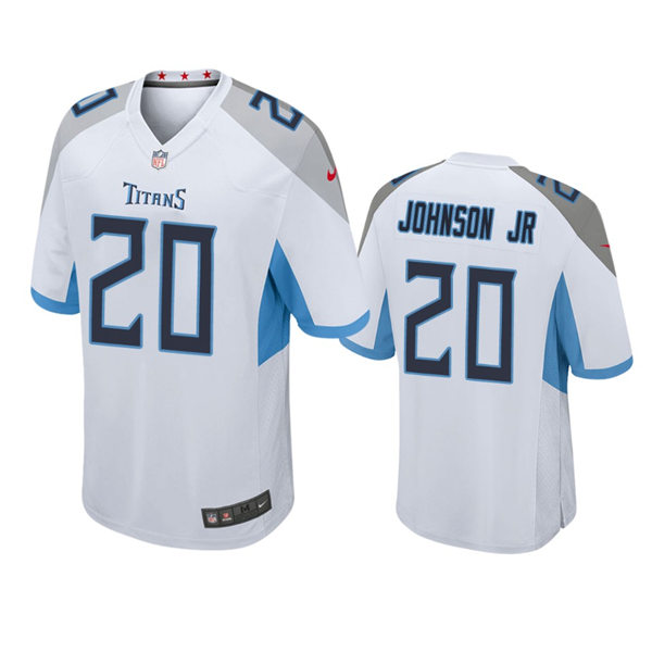 Youth Tennessee Titans #20 Lonnie Johnson Jr. Nike White Limited Jersey