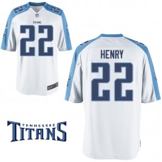 Youth Tennessee Titans #22 Derrick Henry White Game Jersey
