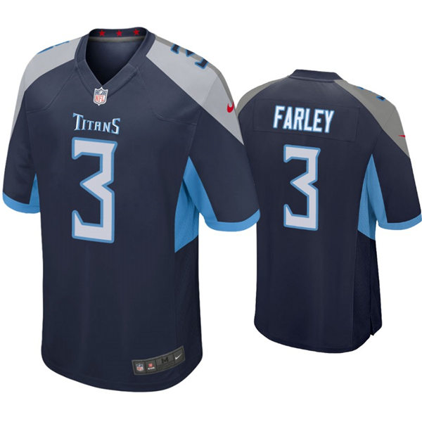Youth Tennessee Titans #3 Caleb Farley Nike Navy Limited Jersey