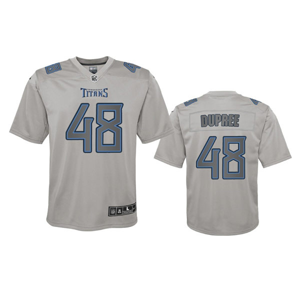 Youth Tennessee Titans #48 Bud Dupree Gray Atmosphere Fashion Game Jersey