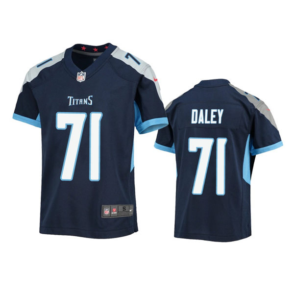 Youth Tennessee Titans #71 Dennis Daley Nike Navy Limited Jersey