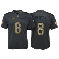 Youth Tennessee Titans #8 Marcus Mariota Camo Anthracite 2016 Salute to Service Game Jersey
