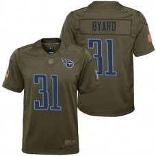 Youth Tennessee Titans Kevin Byard Olive 2017 Salute to Service Game Jersey