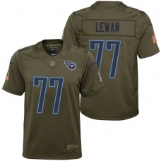 Youth Tennessee Titans Taylor Lewan Olive 2017 Salute to Service Game Jersey