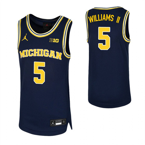 Youth Terrance Williams II Jersey Navy Michigan Wolverines Replica