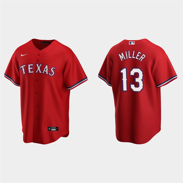 Youth Texas Rangers #13 Brad Miller Nike Red Alternate Player Jersey