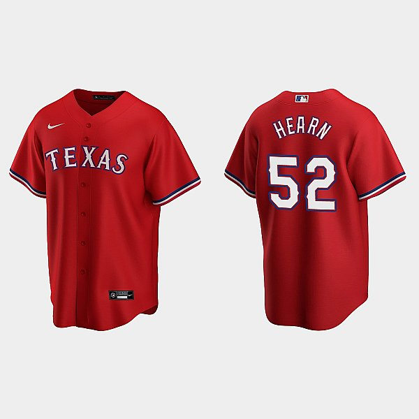 Youth Texas Rangers #52 Taylor Hearn Nike Red Alternate Player Jersey1